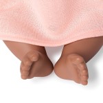 Lalka niemowlę ze smoczkiem, w sukience i opasce, wersja brzoskwiniowa / LullaBaby