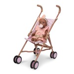 Lalka niemowlę ze smoczkiem, w sukience i opasce, wersja brzoskwiniowa / LullaBaby