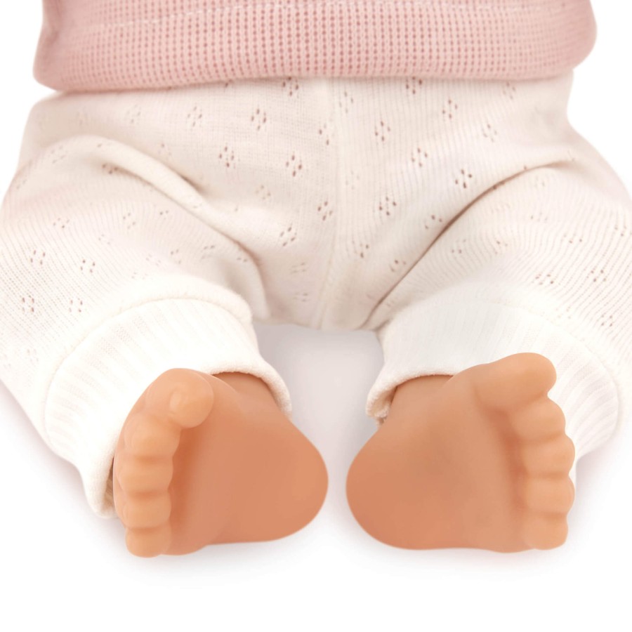 Lalka niemowlę z włosami i smoczkiem, w dwuczęściowym ubranku - blondynka / LullaBaby