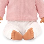 Lalka niemowlę z włosami i smoczkiem, w dwuczęściowym ubranku - szatynka / LullaBaby