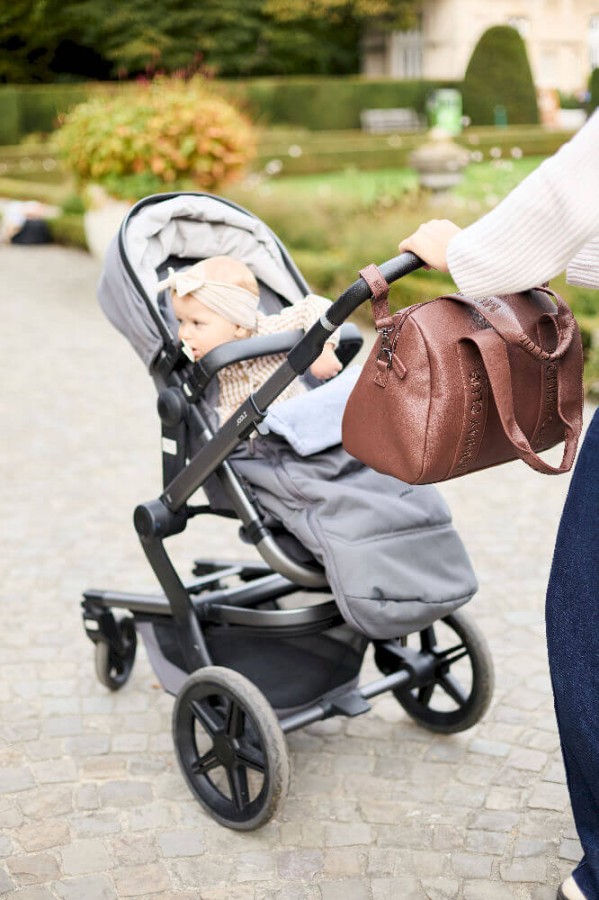 Torba do wózka Mommy Club Vegan Leather Dark Brown / Childhome