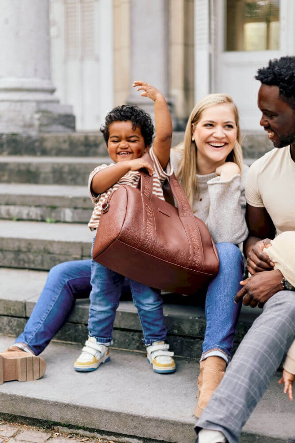 Torba do wózka Mommy Club Vegan Leather Dark Brown / Childhome