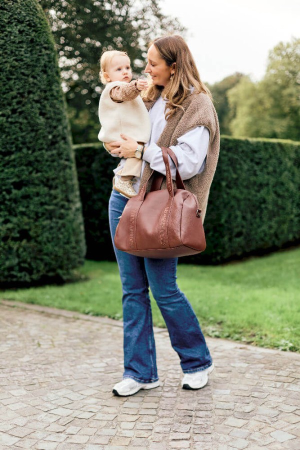 Torba do wózka Mommy Club Vegan Leather Dark Brown / Childhome