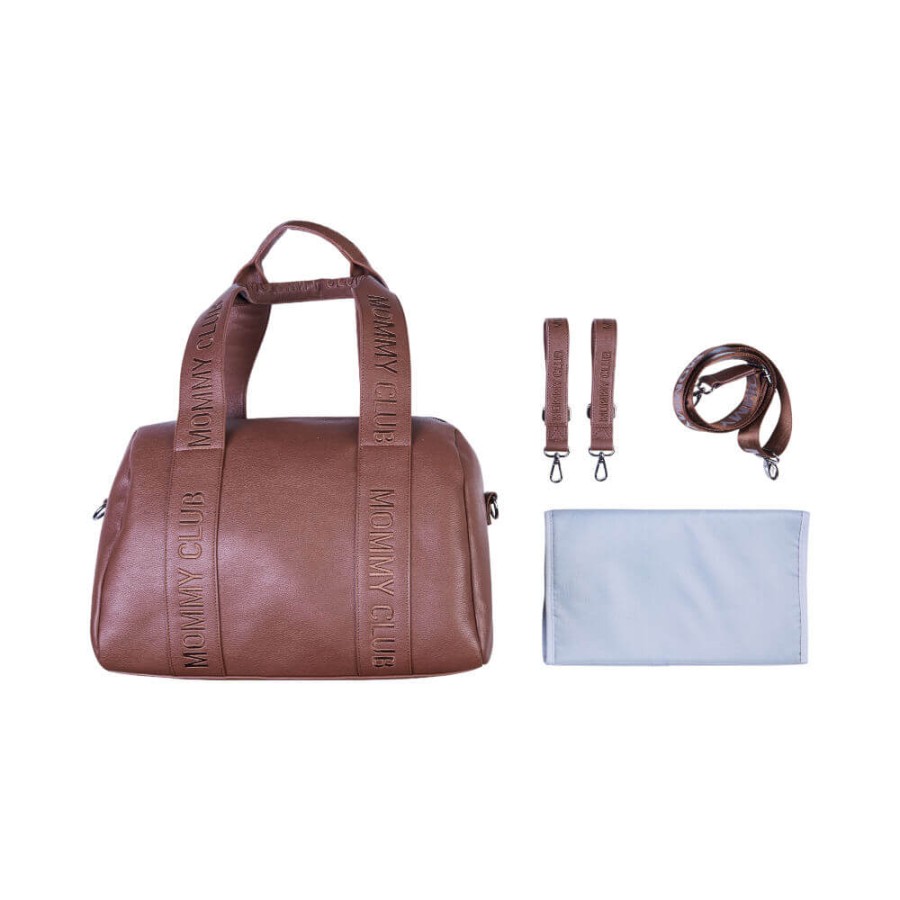 Torba do wózka Mommy Club Vegan Leather Dark Brown / Childhome