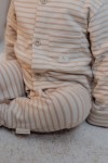 Piżamka jednoczęściowa Natural Stripes / Little Dutch
