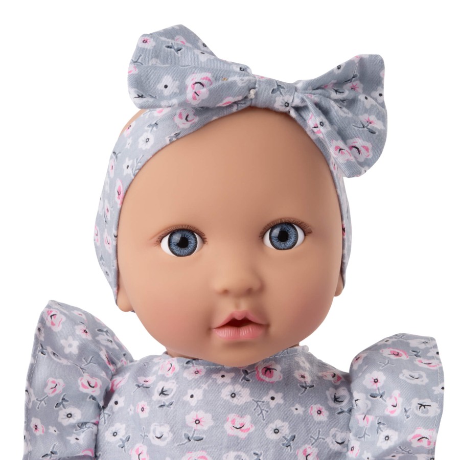 Lalka niemowlę ze smoczkiem, w sukience i opasce, z dodatkowymi śpioszkami i kubkiem niekapkiem / LullaBaby