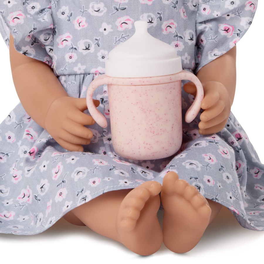 Lalka niemowlę ze smoczkiem, w sukience i opasce, z dodatkowymi śpioszkami i kubkiem niekapkiem / LullaBaby