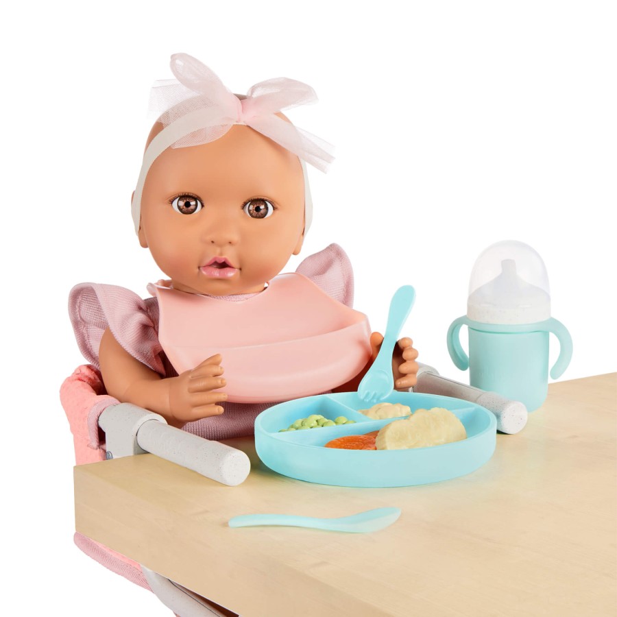 Zestaw do karmienia lalki, z fotelikiem przypinanym do blatu / LullaBaby