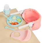 Zestaw do karmienia lalki, z fotelikiem przypinanym do blatu / LullaBaby