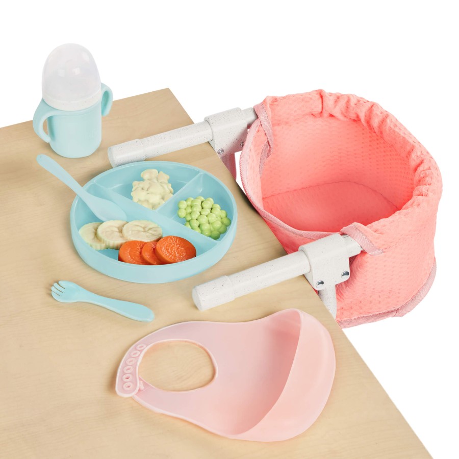 Zestaw do karmienia lalki, z fotelikiem przypinanym do blatu / LullaBaby