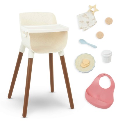 Krzesełko do karmienia lalki niemowlaka, z akcesoriami / LullaBaby