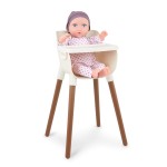 Combo dla lalki niemowlaka – krzesełko do karmienia, kojec i spacerówka, wersja różowa / LullaBaby