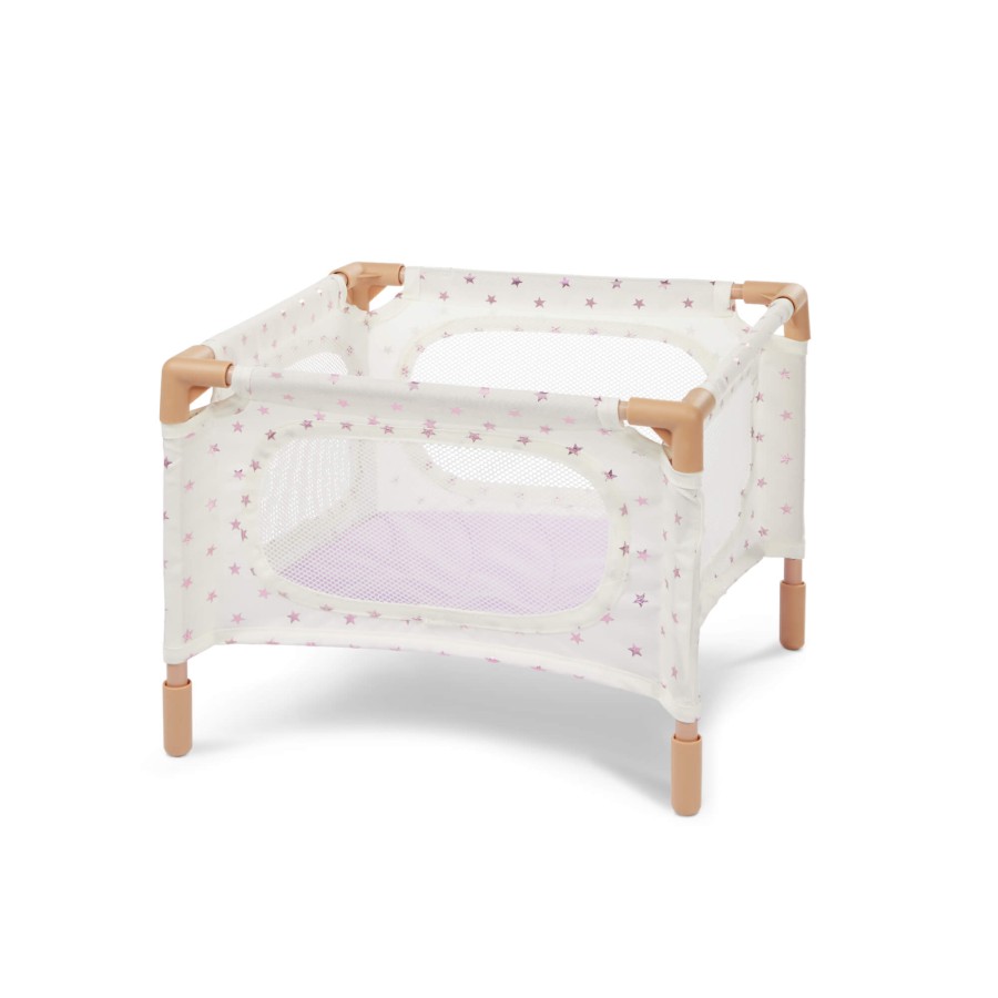 Combo dla lalki niemowlaka – krzesełko do karmienia, kojec i spacerówka, wersja fioletowa / LullaBaby