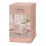 Combo dla lalki niemowlaka – krzesełko do karmienia, kojec i spacerówka, wersja fioletowa / LullaBaby