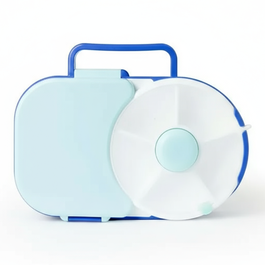 LUNCHBOX & SNACK SPINNER 2IN1 śniadaniówka dla dzieci, Blueberry Blue / GOBE