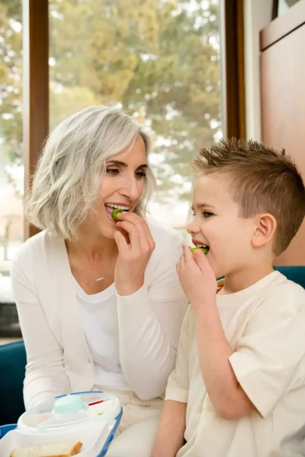 LUNCHBOX & SNACK SPINNER 2IN1 śniadaniówka dla dzieci, Blueberry Blue / GOBE