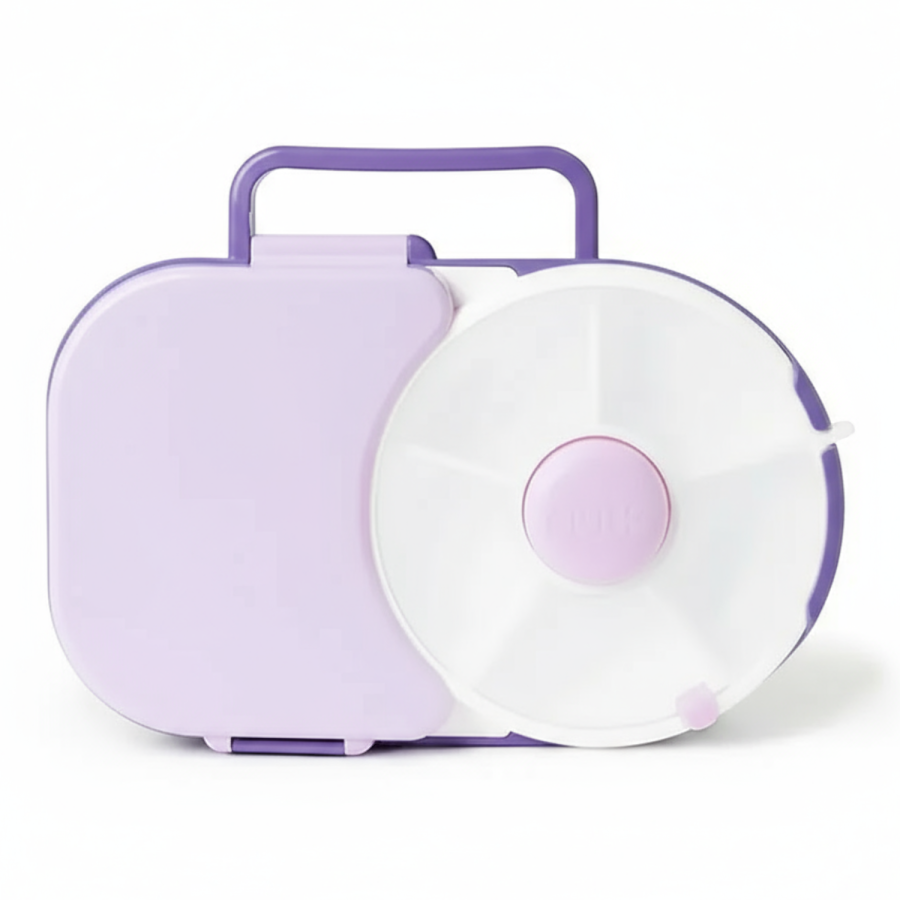 LUNCHBOX & SNACK SPINNER 2IN1 śniadaniówka dla dzieci, Grape Purple / GOBE