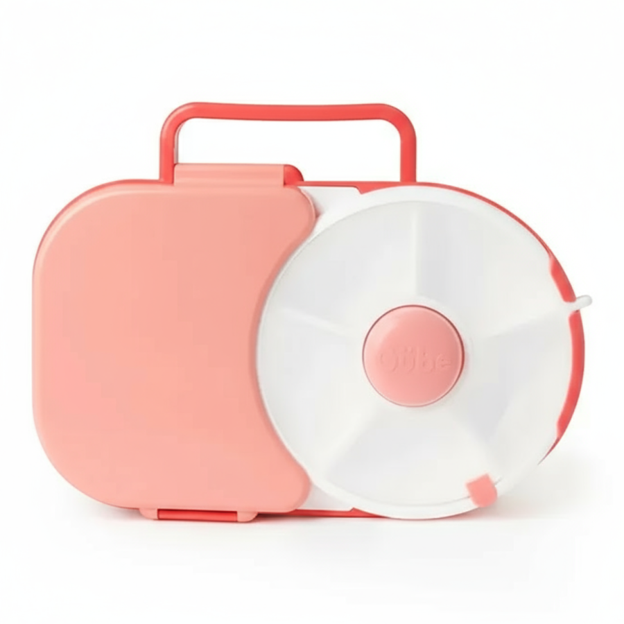 LUNCHBOX & SNACK SPINNER 2IN1 śniadaniówka dla dzieci, Watermelon Pink / GOBE