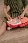 LUNCHBOX & SNACK SPINNER 2IN1 śniadaniówka dla dzieci, Watermelon Pink / GOBE