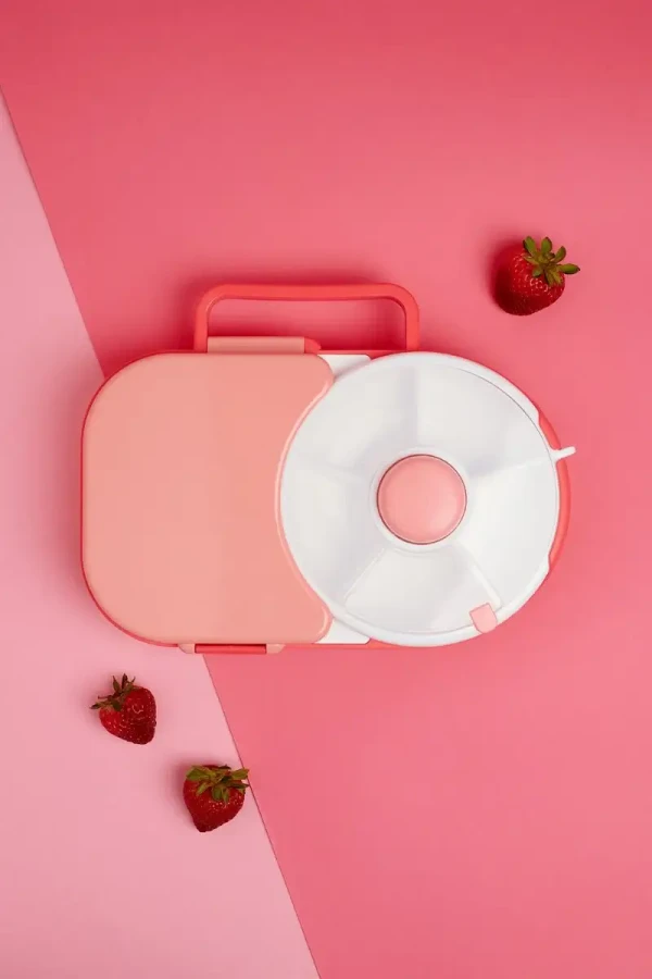 LUNCHBOX & SNACK SPINNER 2IN1 śniadaniówka dla dzieci, Watermelon Pink / GOBE