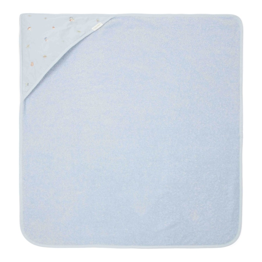 Bawełniany ręcznik z kapturem Blue / Little Dutch