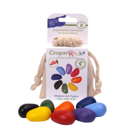 Kredki Crayon Rocks Modern Art w bawełnianym woreczku - 8 kolorów / Crayon Rocks