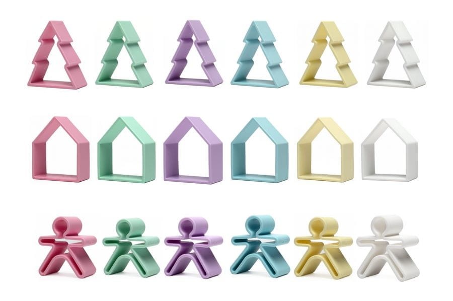 6 x Kid + 6 x House + 6 x Tree PASTEL / DENA