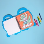 Zestaw do kolorowania z naklejkami - Dinozaury / OMY