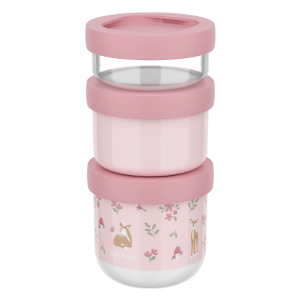 Zestaw pojemników na przekąski 3 szt. Fairy Garden / Mepal & Little Dutch