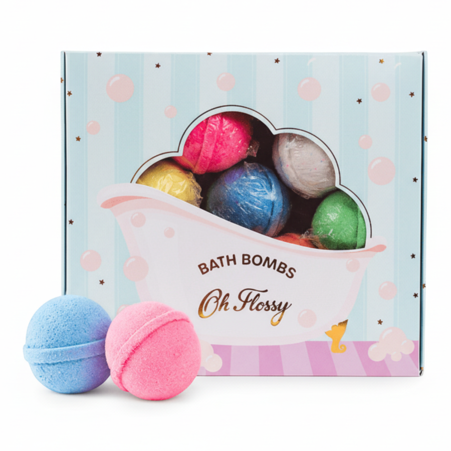 Musujące mini kule kąpielowe, zestaw 7 sztuk, podwodne bomby, bez konserwantów, bez parabenów / Oh Flossy
