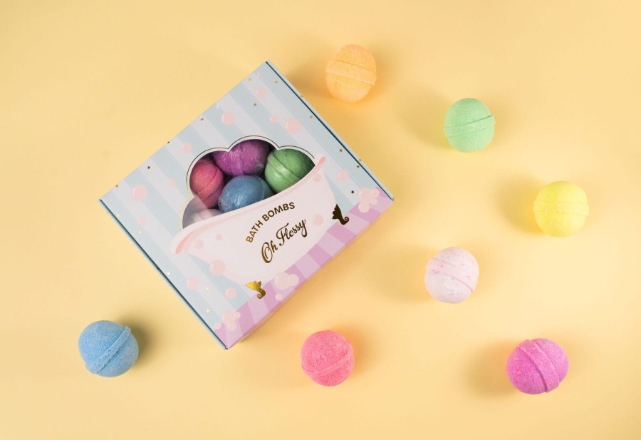 Musujące mini kule kąpielowe, zestaw 7 sztuk, podwodne bomby, bez konserwantów, bez parabenów / Oh Flossy