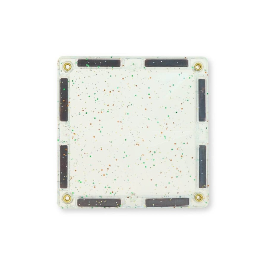 Klocki magnetyczne Glitter Tiles Pack Transparent & Pink - 16 el. / Cleverclixx