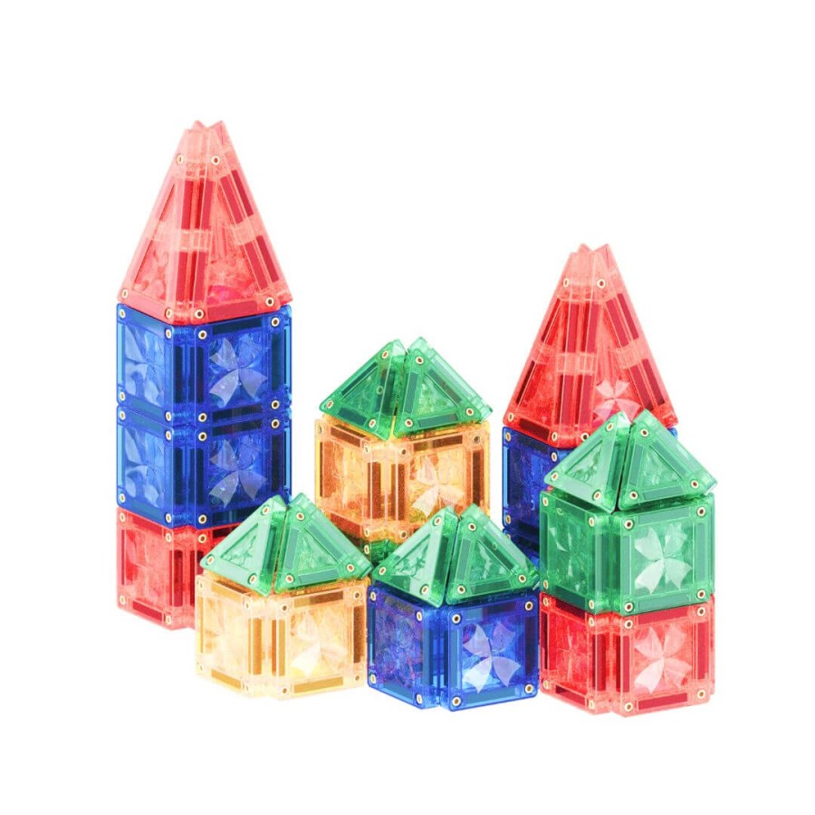 Klocki magnetyczne Mini Tiles Pack Intense 28 el. / Cleverclixx