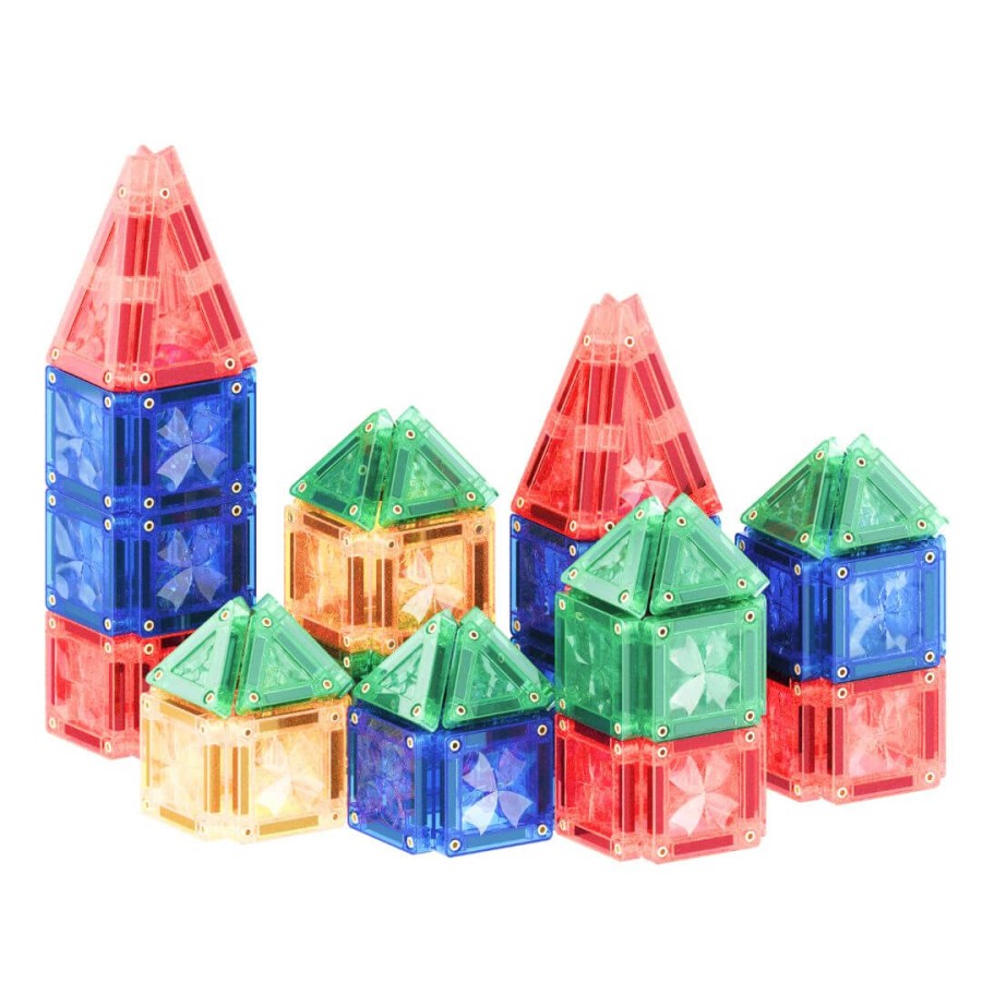 Klocki magnetyczne Mini Tiles Pack Intense 28 el. / Cleverclixx