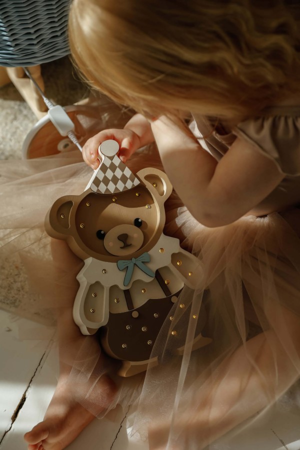 Lampa Little Lights Miś Theodor - Chocolate Brown / Little Lights