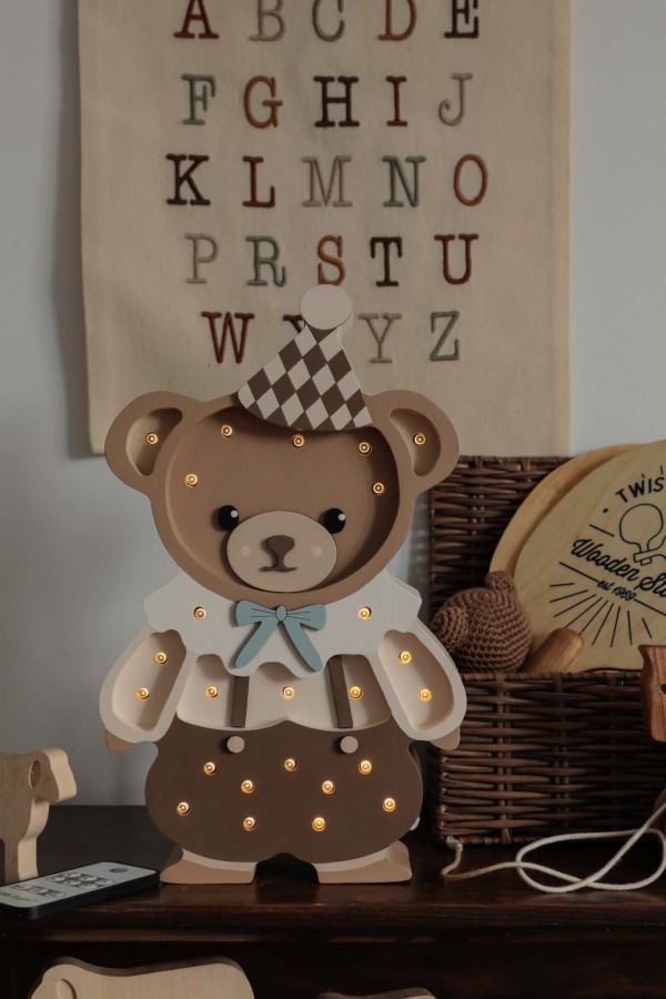 Lampa Little Lights Miś Theodor - Chocolate Brown / Little Lights