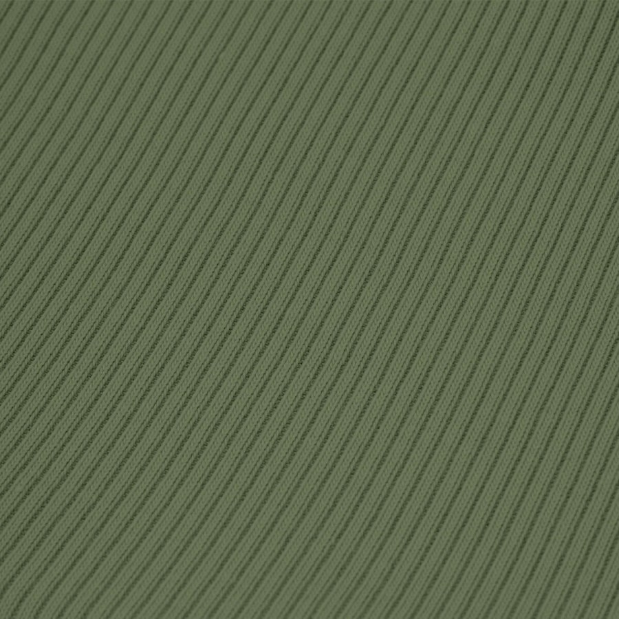 Rampers niemowlęcy z prążkowanej dzianiny z regulacją - Green Olive / Babysteps