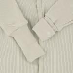 Rampers niemowlęcy z prążkowanej dzianiny z regulacją - Cream / Babysteps