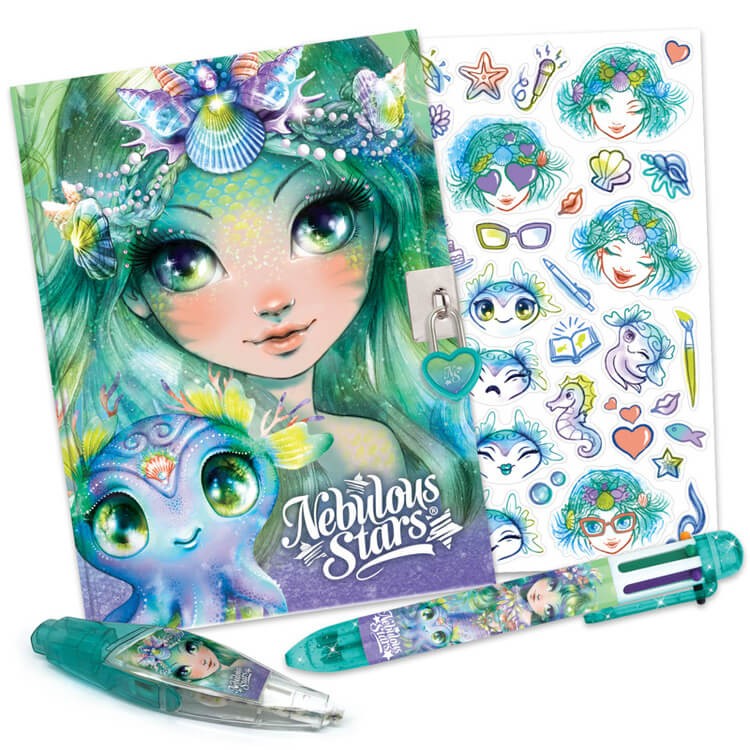 Pamiętnik na kłódkę – z aplikatorem wzorów Marinia / Nebulous Stars