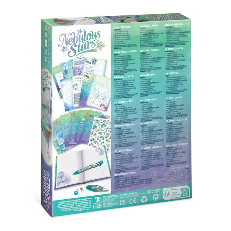 Pamiętnik na kłódkę – z aplikatorem wzorów Marinia / Nebulous Stars