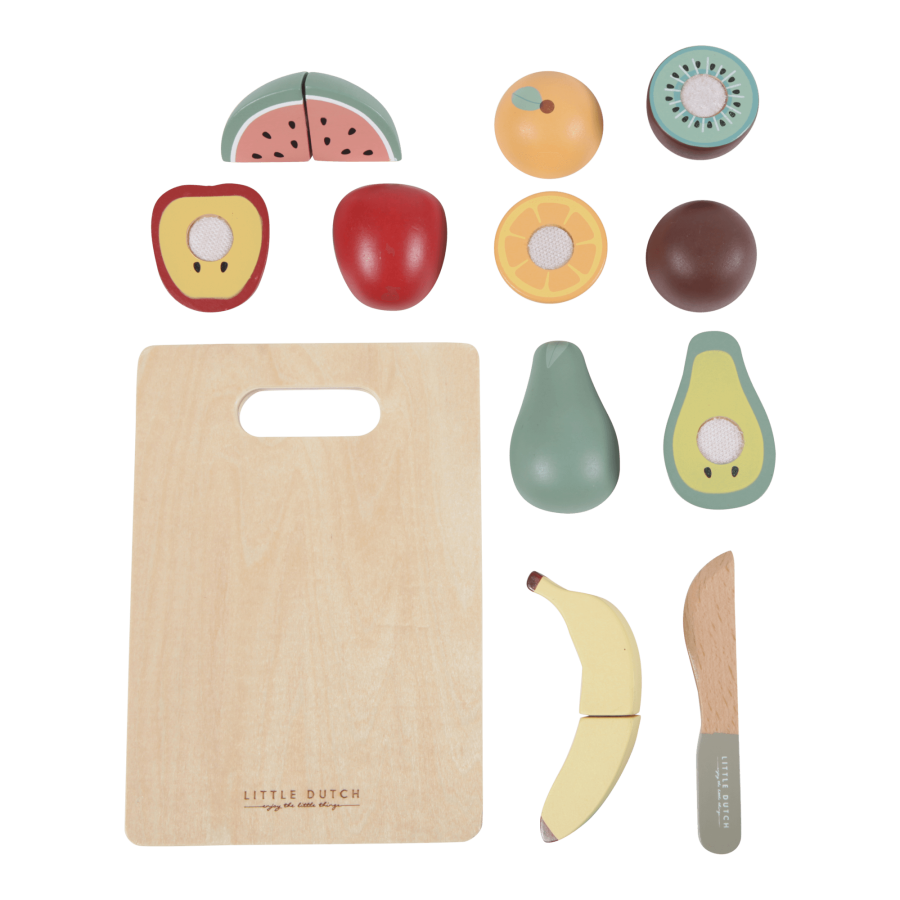 BRAK OPAKOWANIA: Deska do krojenia z owocami / Little Dutch