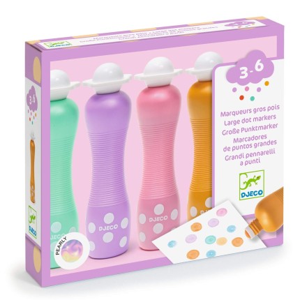 Markery stempelkowe 4 kolory PERŁOWE / Djeco