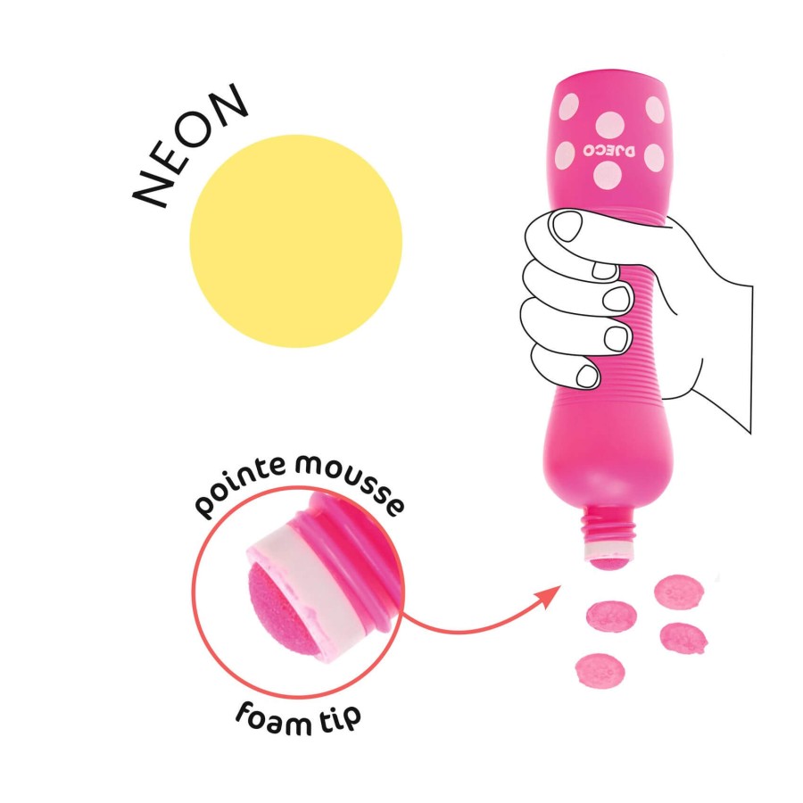 Markery stempelkowe 4 kolory NEONOWE / Djeco