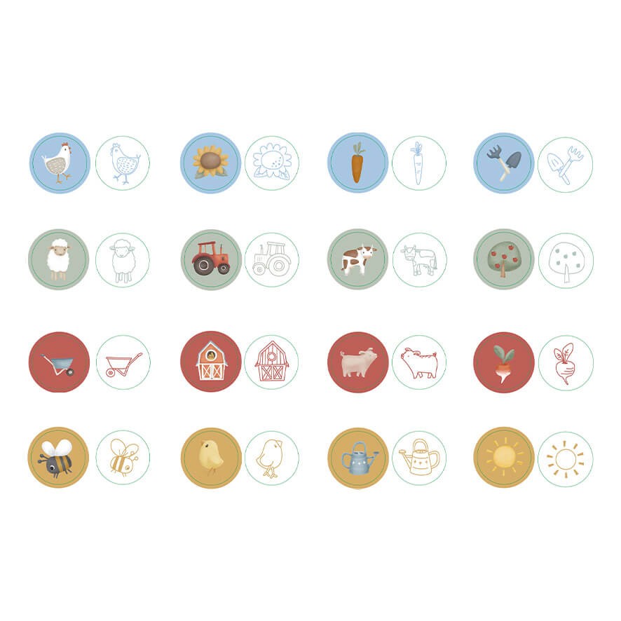 Zestaw pieczątek Little Farm / Little Dutch