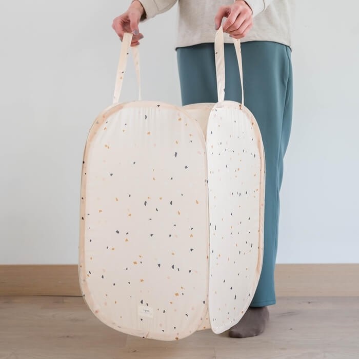 Kosz na pranie i zabawki Pop-up Terrazzo Beige / 3 Sprouts