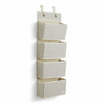 Organizer na drzwi wiszący Gingham Beige / 3 Sprouts