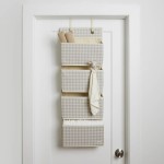 Organizer na drzwi wiszący Gingham Beige / 3 Sprouts