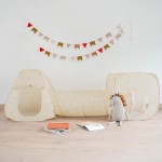 Zestaw namiotów dla dzieci z tunelem 3w1 Terrazzo Beige / 3 Sprouts