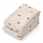 Chusteczki muślinowe Lewis, 2 szt. - Mini whale, Sandy / Liewood