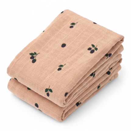 Chusteczki muślinowe Lewis, 2 szt. - Mini berry, Pale tuscany / Liewood